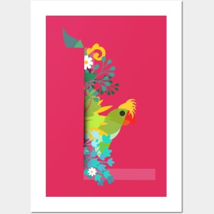 Tropical alphabet L Posters and Art